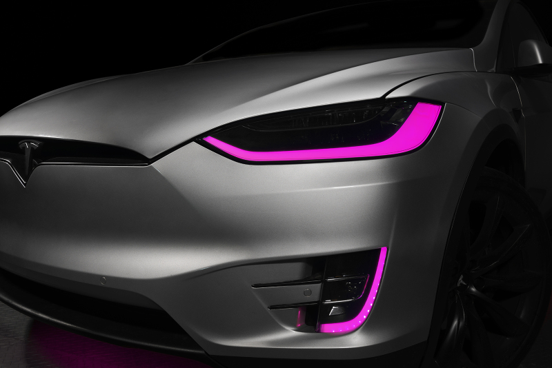 Tesla Model X Headlight & Fog Light DRL Upgrade Kit - ORACLE Lighting - Dynamic ColorSHIFT - Dynamic ColorSHIFT - `16-`21